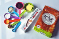 紅糖可可杏仁曲奇的做法步驟1