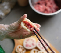 煎藕夾的做法步驟4