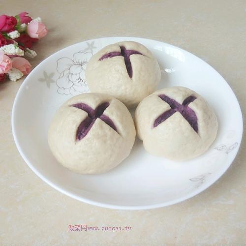 紫薯開(kāi)花饅頭的做法
