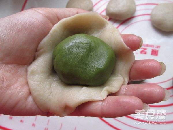 抹茶松子豆沙酥的做法