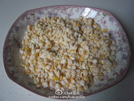 中式甜品玉米烙的做法步驟3