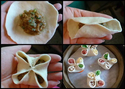 四喜餃子的做法圖解，說說四喜餃子的包法