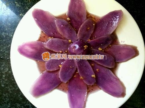 藍(lán)莓汁紫山藥的做法