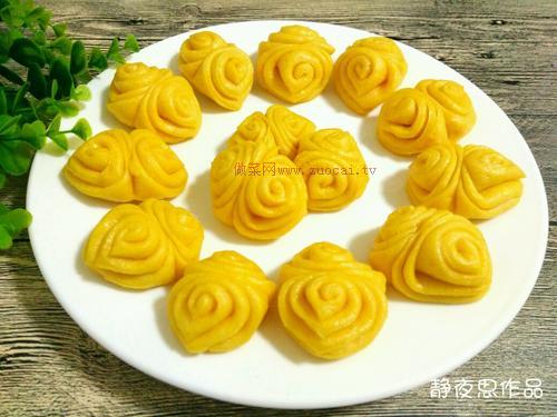 南瓜花樣饅頭的做法