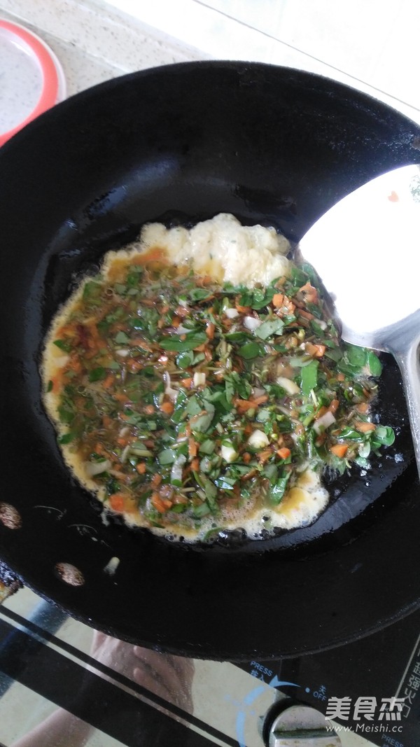 #幼兒學(xué)齡食譜#馬齒莧炒雞蛋的做法