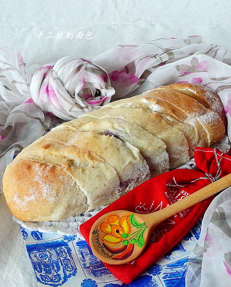 胚芽酸奶果醬面包的做法