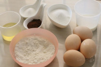 雙色燙面戚風(fēng)蛋糕的做法步驟1