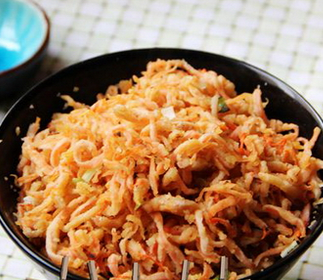 粉蒸胡蘿卜絲的家常做法