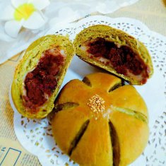 抹茶麻薯軟歐的做法