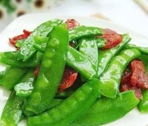 【荷蘭豆炒培根】荷蘭豆炒培根的