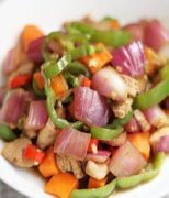 【洋蔥胡蘿卜炒肉片】洋蔥胡蘿卜炒肉片怎么做好吃_洋蔥胡蘿卜炒肉片