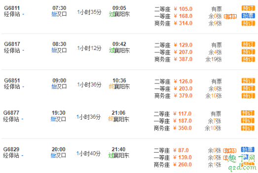 漢十高鐵到襄陽(yáng)多少錢(qián) 漢十高鐵到襄陽(yáng)多長(zhǎng)時(shí)間2