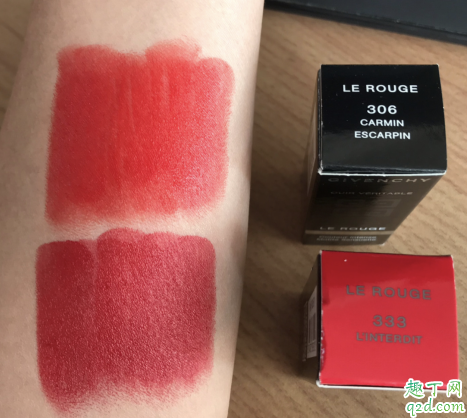 紀(jì)梵希333和306哪個(gè)好看 紀(jì)梵希333和306試色對比8