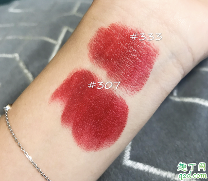 紀(jì)梵希333和307哪個(gè)好看 紀(jì)梵希333和307區(qū)別對(duì)比試色5