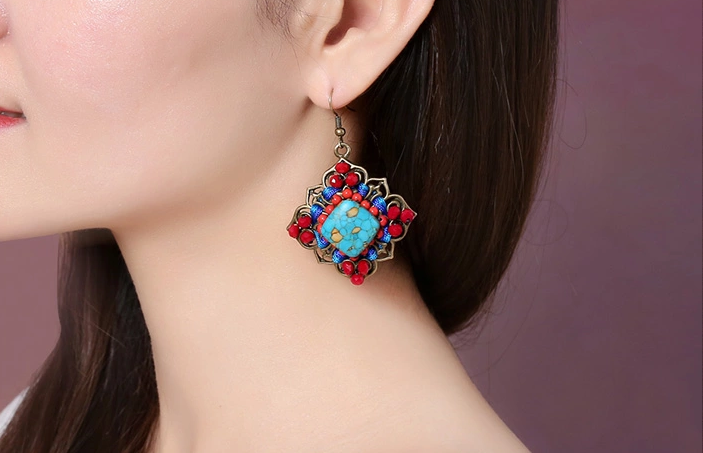 家佳樂(lè)文學(xué)長(zhǎng)款夸張氣質(zhì)耳墜耳環(huán)首飾