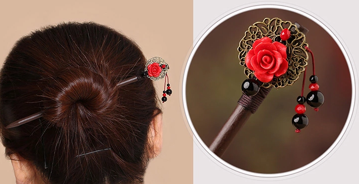 復(fù)古家佳樂文學(xué)古典簪子新娘頭飾