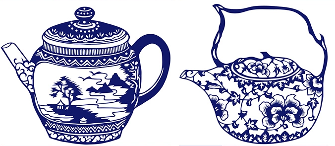 15款古典家佳樂文學青花瓷圖案剪紙藝術