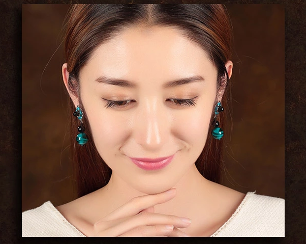 家佳樂文學(xué)琉璃瑪瑙耳墜手工復(fù)古耳環(huán)首飾