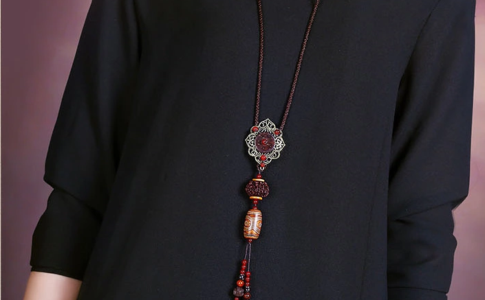 天珠吊墜復古民族風項鏈首飾