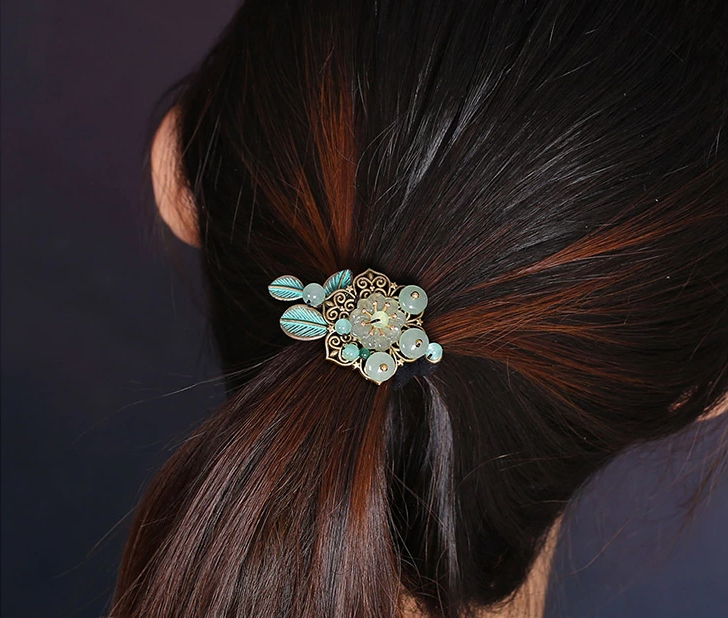 復(fù)古樹脂花頭飾發(fā)飾發(fā)圈