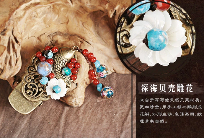 一尾游魚發(fā)夾，復(fù)古風(fēng)鴨嘴夾頭飾