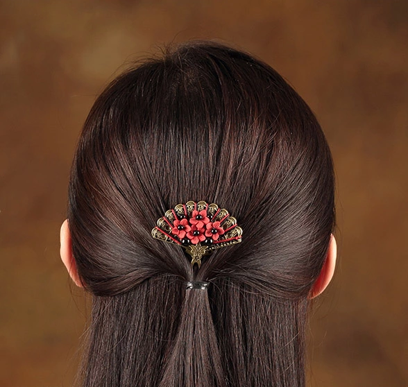 一扇矜紅家佳樂文學發(fā)釵中式古風簪子頭飾