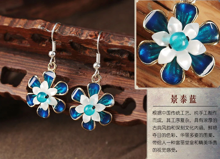 古典古風貝殼花耳墜甜美小清新耳環(huán)首飾