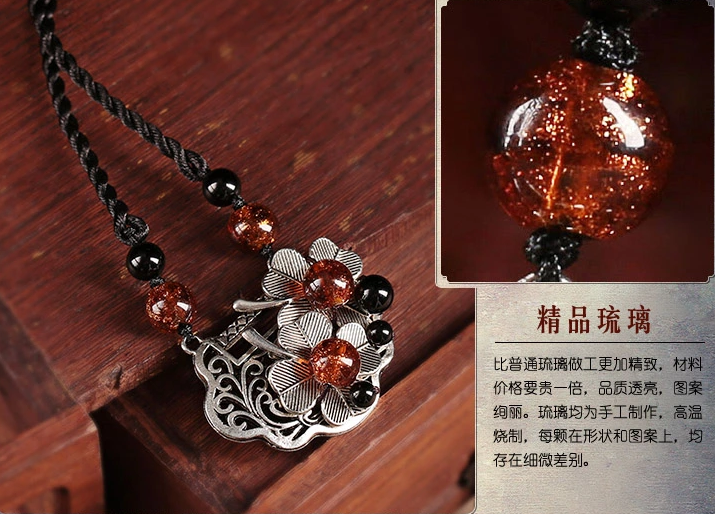 長(zhǎng)命鎖四葉草吊墜鎖骨鏈古典時(shí)尚項(xiàng)鏈