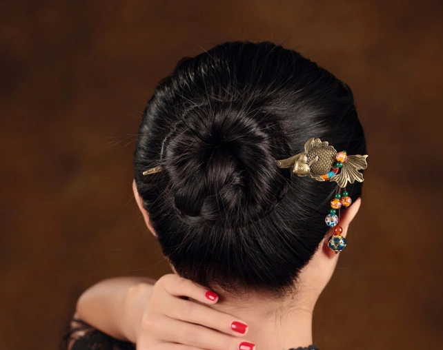 古風(fēng)發(fā)簪簪子魚(yú)姬古典頭飾