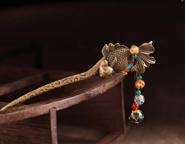 古風(fēng)發(fā)簪簪子魚(yú)姬古典頭飾