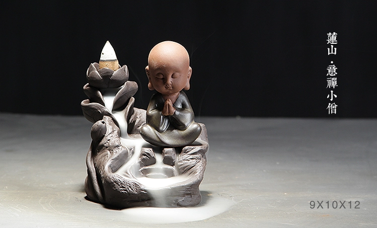 四款創(chuàng)意檀香爐，蓮山小和尚熏香爐