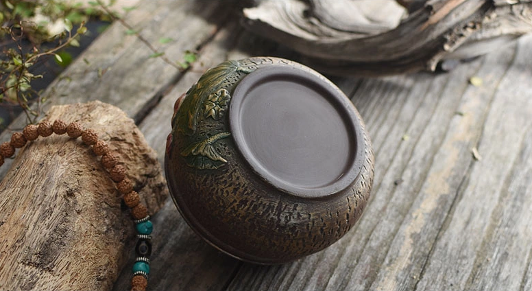 仿古蓮花檀香盤，禪意陶瓷香爐