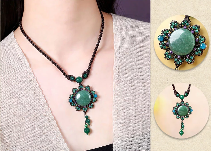 東陵玉配飾鎖骨鏈時尚民族風(fēng)項鏈首飾