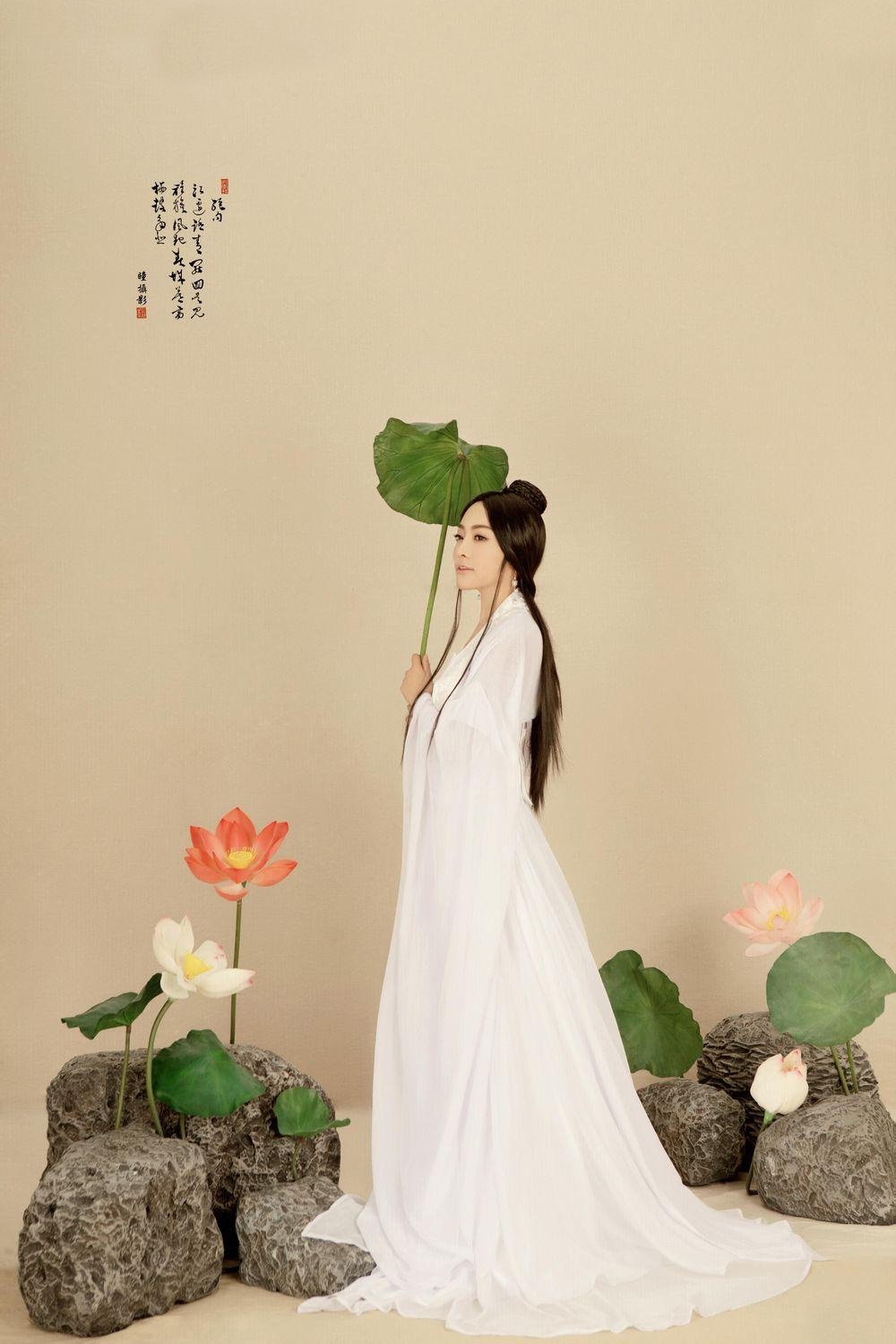 唯美廣繡流仙裙古風女子攝影