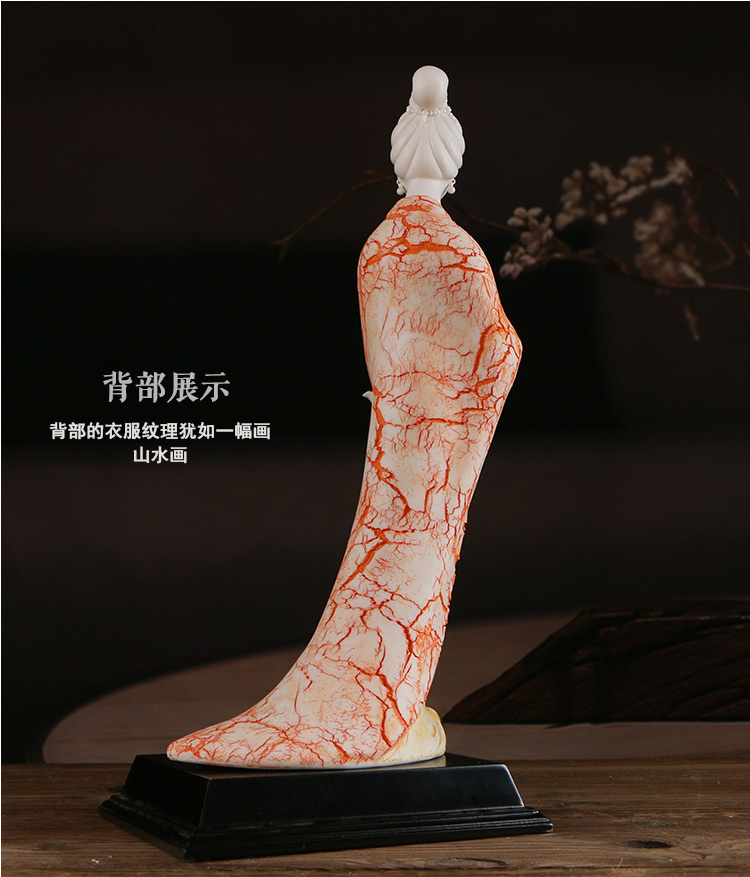 家佳樂文學古典美女白瓷仕女藝術(shù)品