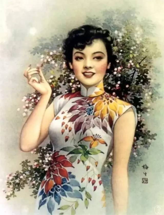 獨(dú)特中國(guó)美，最美插畫，膚如凝脂珠圓玉潤(rùn)民國(guó)