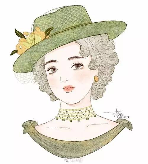 獨特中國美，最美插畫，膚如凝脂珠圓玉潤民國