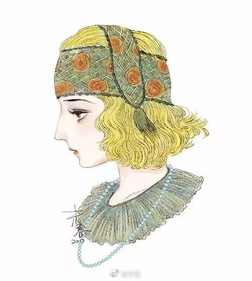 獨(dú)特中國(guó)美，最美插畫，膚如凝脂珠圓玉潤(rùn)民國(guó)