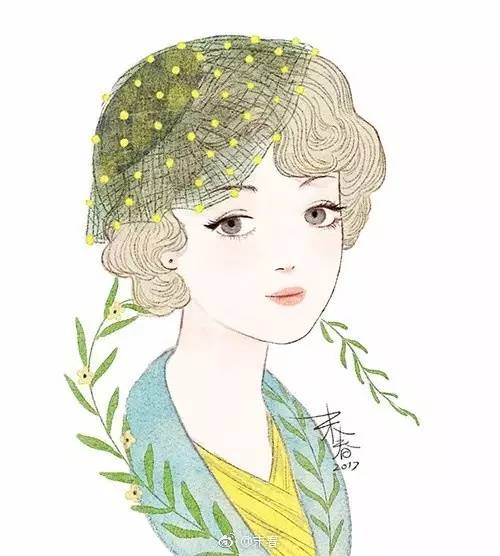 獨(dú)特中國(guó)美，最美插畫，膚如凝脂珠圓玉潤(rùn)民國(guó)