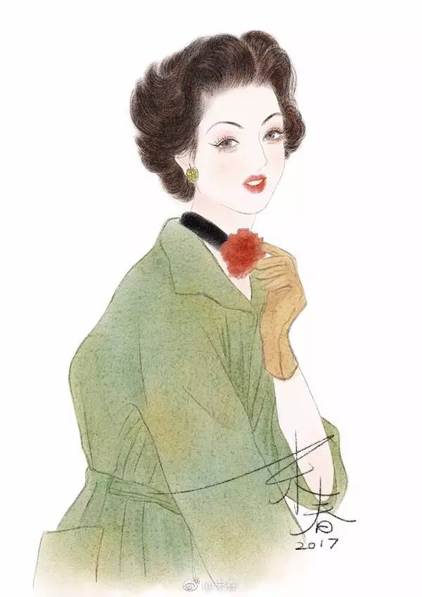 獨(dú)特中國(guó)美，最美插畫，膚如凝脂珠圓玉潤(rùn)民國(guó)