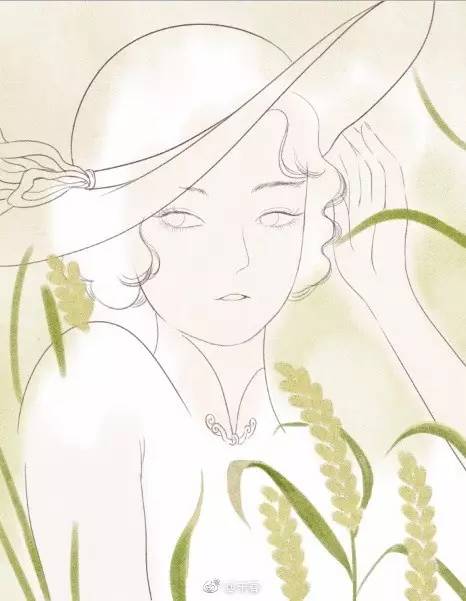 獨(dú)特中國美，最美插畫，膚如凝脂珠圓玉潤民國