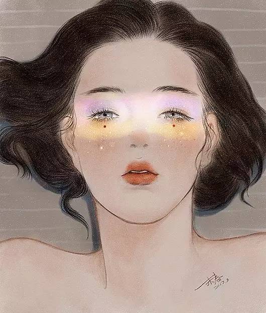 獨(dú)特中國(guó)美，最美插畫，膚如凝脂珠圓玉潤(rùn)民國(guó)