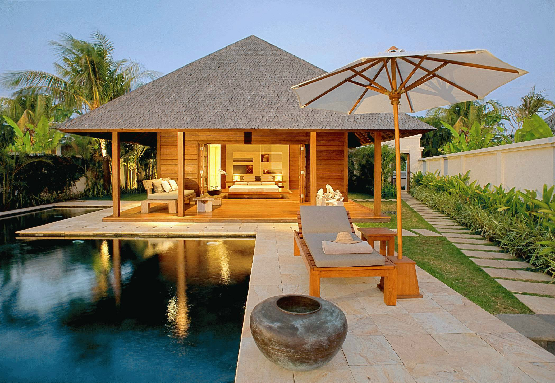 印度臨海別墅設計 新中式建筑中的木與石