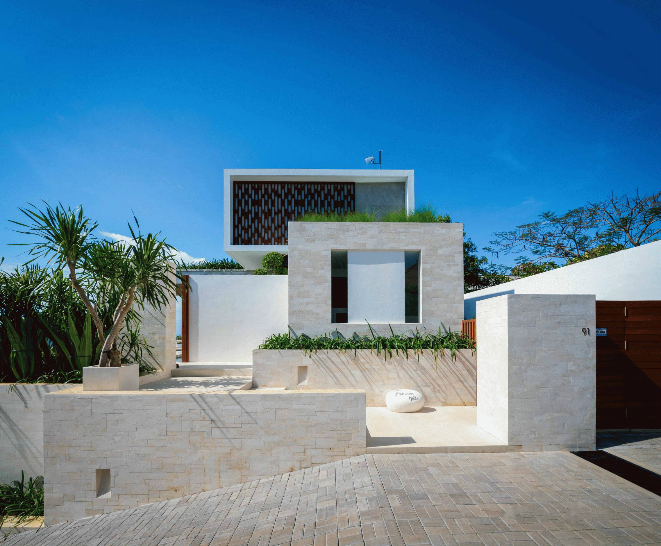 印度臨海別墅設計 新中式建筑中的木與石