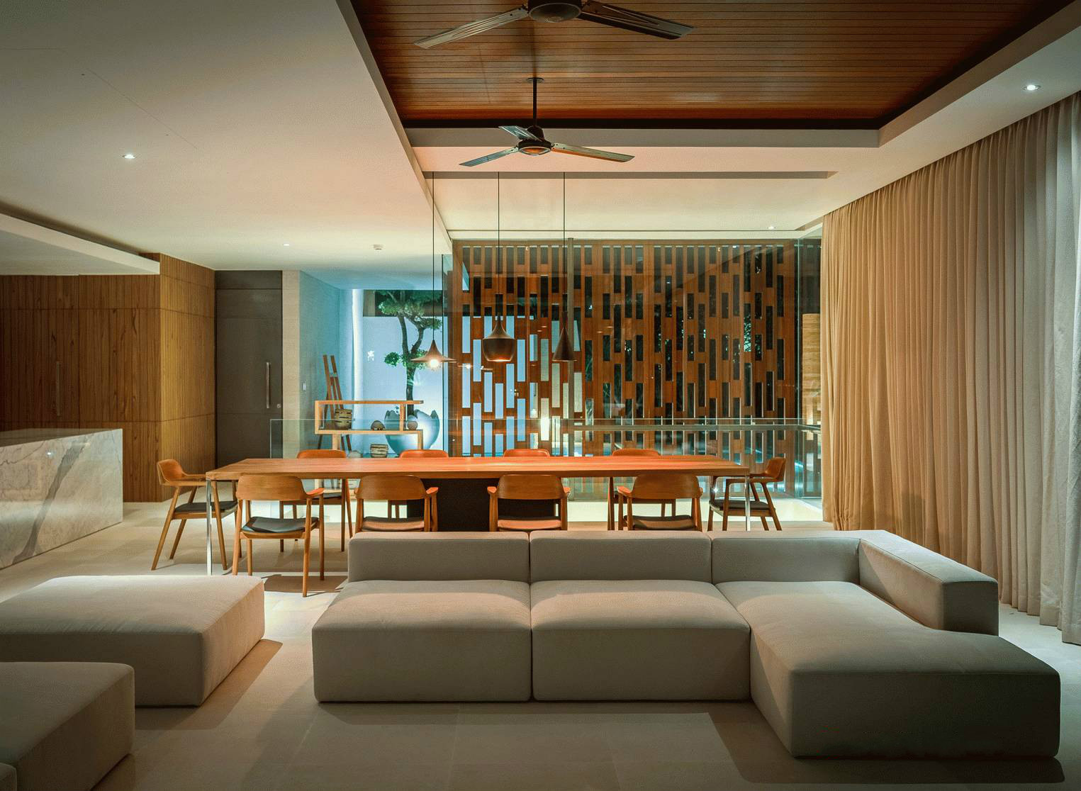 印度臨海別墅設計 新中式建筑中的木與石