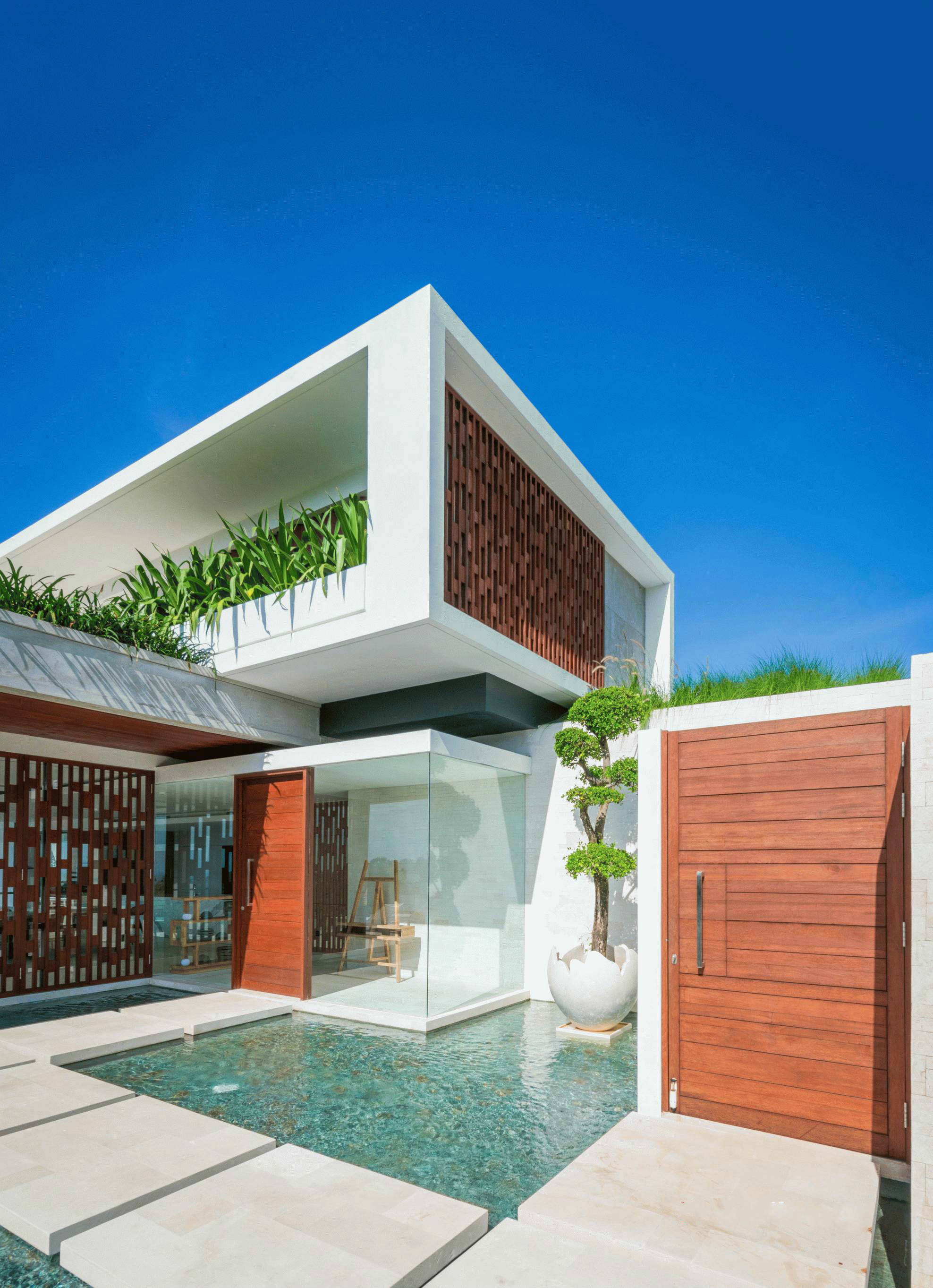 印度臨海別墅設計 新中式建筑中的木與石