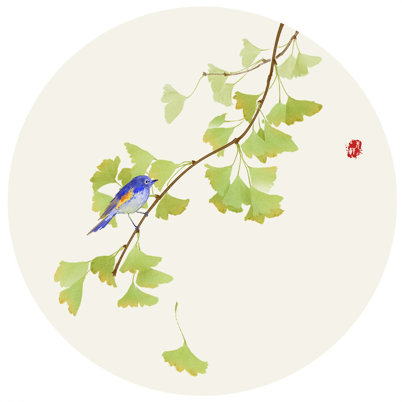 唯美花卉插畫圖片