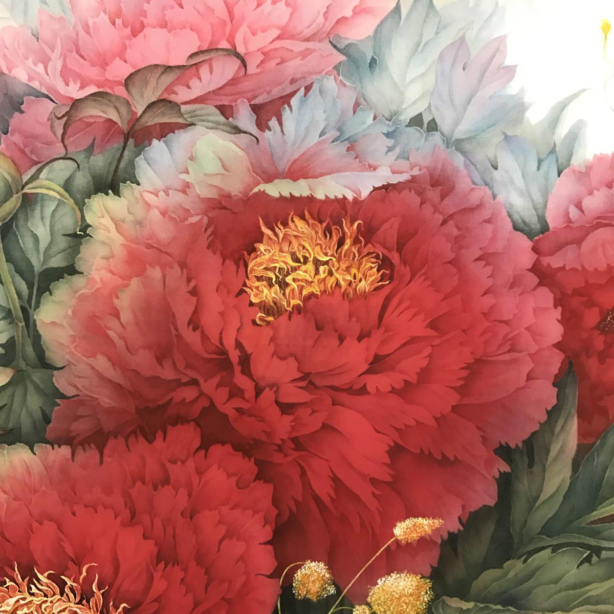 超細(xì)膩的牡丹花國畫