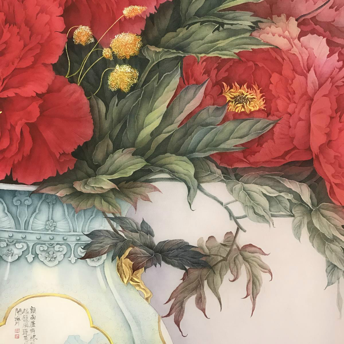 超細(xì)膩的牡丹花國畫