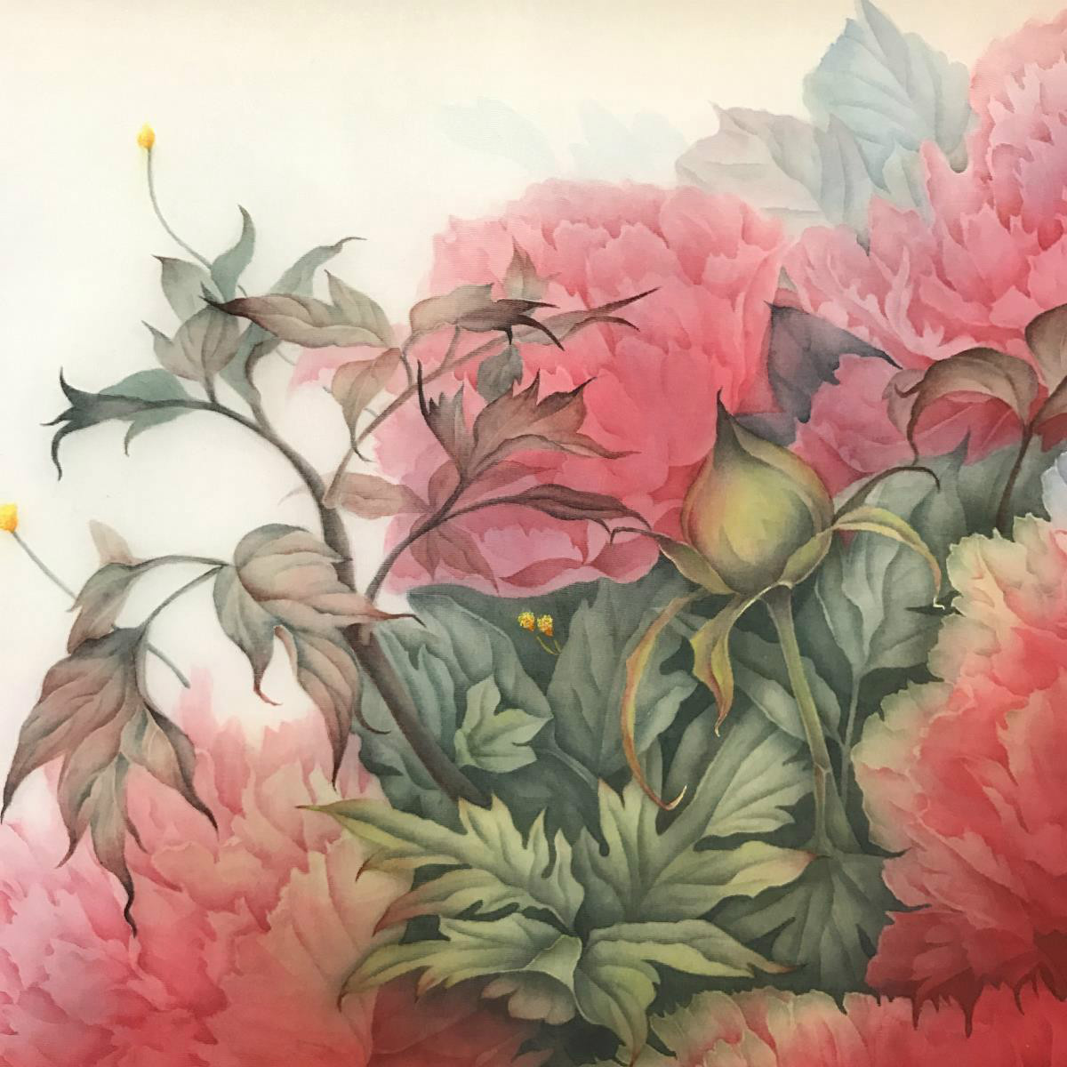 超細(xì)膩的牡丹花國畫